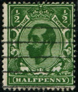 #400 GB 1911 ½d sg324 ‘VERY DEEP GREEN’ FU, neat straight line cancel.(Spec N2/7), RPS Cert