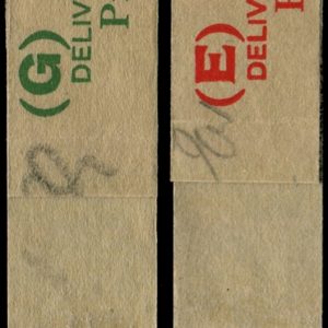 #434 GB 1913 ½d & 1d sg397/98 MULTIPLE CYPHER, set in COIL LEADERS with pairs attached, all um & fine perfs