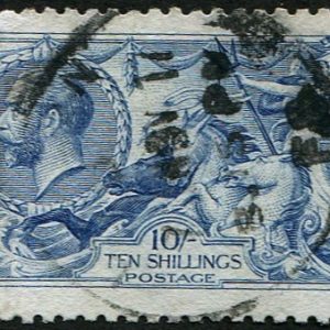 #442 GB 1915 10s sg412var BRIGHT (CAMBRIDGE) BLUE, vgu London.1917 rubber cds (tiny repair top L/H corner) (Spec N70/3), Wenvoe Cert (c£4,250)