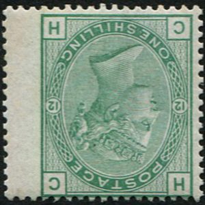 #296 GB 1873 1s sg150wi, plate 12 WMK. INVERTED vf mint (almost um). (Spec J112a) (c£1,800)