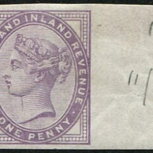 #323 GB 1881 1d LILAC sg172 plate 11 IMPRIMATUR  vf mint marginal, M/S 11/11/81 in pencil, fresh & pretty.
