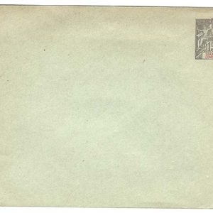 #125 Comoro Is 1893 15c postal envelope 146x112mm fine unused