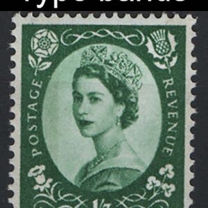 #631 GB 1960 1/3d 8mm violet phosphor bands applied typo sg618var Spec S148 c£18 um