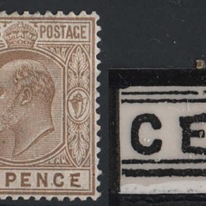 #028 Bahamas 1906 MCA 6d bistre-brown with malformed E variety vf mint sg74a