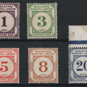 #864 Malaya - Postal Union 1945 Script wmk colour change Postage Dues