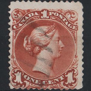 #082 Canada 1868 Large heads 1c red-brown, medium paper sg47 fu c£65