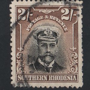 #955 Southern Rhodesia 1924 2s Admiral vgu sg12
