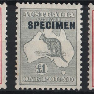 #019 Australia 1932 10s - £2 Roos, wmk CofA ovpt Specimen vf mint sg136s-138s c£90