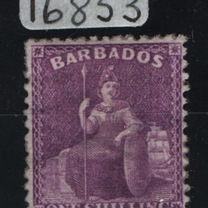 #046 Barbados 1875 1s violet perf 12½ vf mint sg71 c£500 cert missing