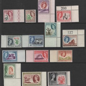#956 Southern Rhodesia 1953 ½d - £1 set of 14 um sg78-91 c£100