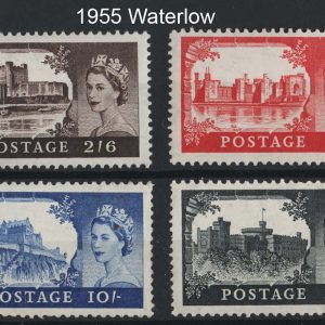 #606 GB 1955 Waterlow high values set 2/6d - £1 odd nibbled perf um sg536-539 c£160