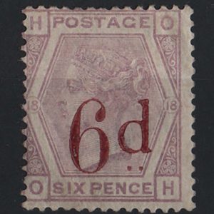 #383 GB 1880 6d on 6d fresh m/mint sg162, good colour c£400