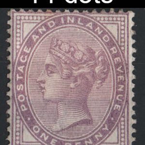 #398 GB 1881 1d lilac 14 dots, mint part gum, heavyish mount but good colour sg180