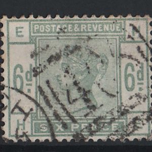 #418 GB 1883 6d green fu, good colour sg194