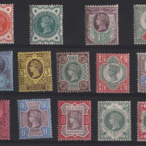 #399 GB 1881 ½d - 1s (both) set of 14 vf mint, good colours sg187-214 c£500