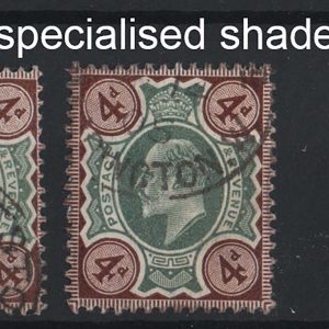 #470 GB 1902 4d ordinary and chalky papers the 5 specialised shades fu sg235-238