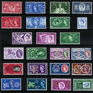 #604 GB 1953 Coronation - 1961 Parliament sets complete fine um [9 sets] sg532-630