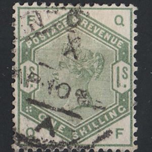 #420 GB 1883 1s green sg196 fu, fairly good colour