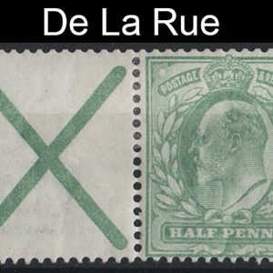 #461 GB 1902 ½d yellowish-green with St Andrews cross attached pair fm