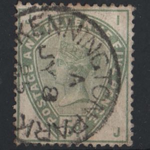 #415 GB 1883 5d green fu cds, good colour sg193, Kennington Park cds