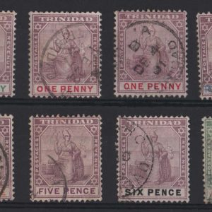 #980 Trinidad 1883 ½d - 1s vfu sg106-112