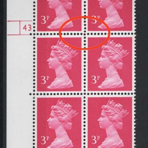 #763 GB Machin cyl blks 3p bright pink cyl 43, the 17-PIN variety (row 18) cyl blk