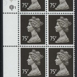 #768 GB Machin cyl blks 75p Questa cyl Q1Q1 perf PP, MCC£23