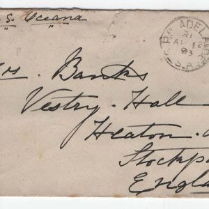 #953 South Australia 1891 2½d on 4d pale green perf 10 sg229 on neat cover