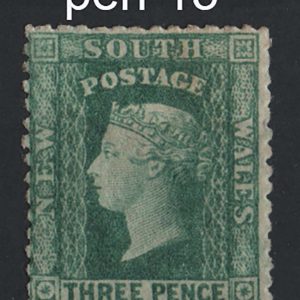 #902 New South Wales 1860 3d blue-green perf 13 sg156 f mint c£120