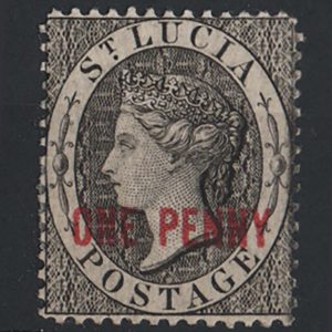 #962 St Lucia 1881 1d black sg26 f mint very fresh c£50