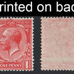 #528 GB 1912 1d variety 'printed on the back' um sg357var Spec N16f c£450