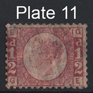 #342 GB 1870 ½d plate 11 f mint sg48 c£85