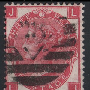 #324 GB 1867 3d deep rose plate 9 vgu sg102, lovely rich colour