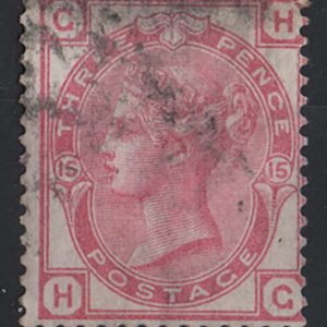 #360 GB 1873 3d rose plate 15 fu sg143