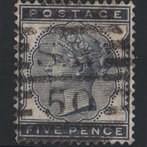 #391 GB 1880 5d indigo vgu sg169