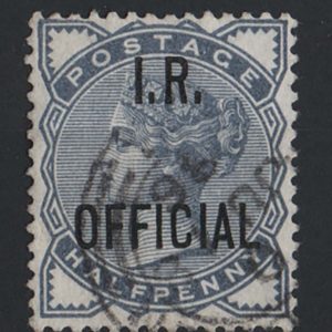 #709 GB Officials 1883 ½d slate-blue sgO5 vfu cds