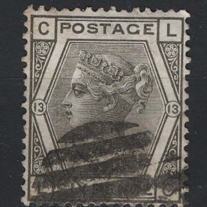 #363 GB 1873 6d grey plate 13 wmk spray fu sg147