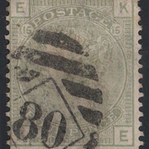 #370 GB 1876 4d sage-green plate 15 fu sg153 c£170