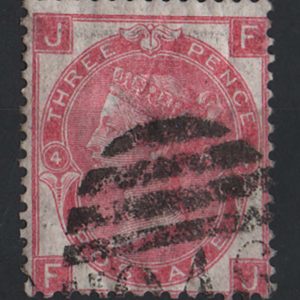 #322 GB 1867 3d deep rose plate 4 wmk spray sg102 vgu