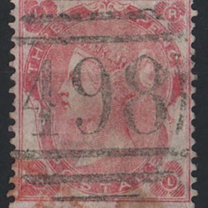 #292 GB 1862 3d pale carmine-rose fu sg77 c£180