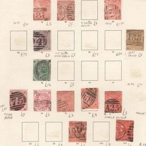 #290 GB 1862 and 1865 used range, as scan, including 1862 9d straw & 1s deep green