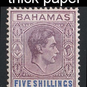#031 Bahamas 1938 5s lilac & blue (thick paper) vf mint sg156 c£170