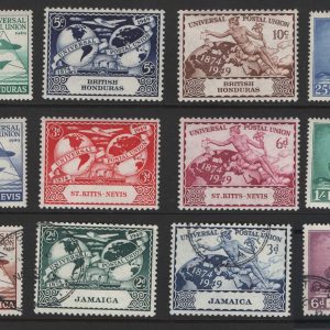 #001 Collections/Mixed Lots 1949 UPU sets for British Honduras and St Kitts Nevis