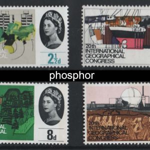 #637 GB 1964 Geographical phosphor set um sg651p-654p