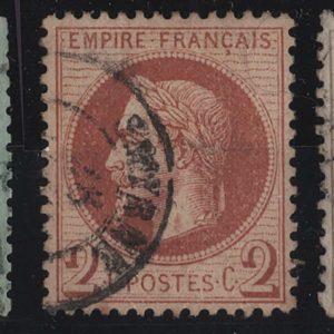 #144 France 1863 1c, 2c, 4c vfu well centred, light cds, a superb trio