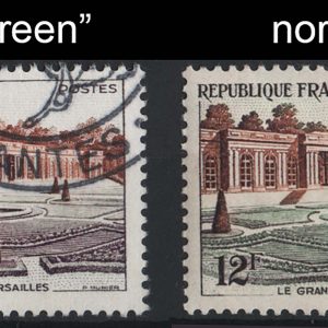 #157 France 1956 Versailles 12f with brown violet instead of “green grass” Nantes Exhb cd