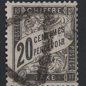 #152 France 1882 DUES 20c black, fu sgD286 c£180