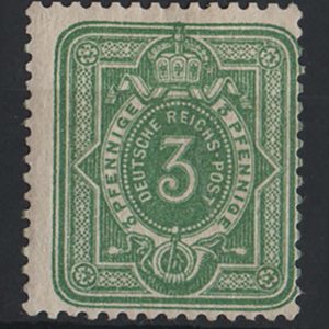 #772 Germany 1875 3pf blue-green, f mint sg31 c£100