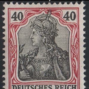#775 Germany 1902 Germania No Wmk 40pf superb um sg74, c£150 as mm, Mi75 Cat €460