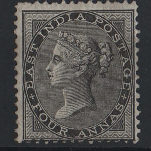 #815 India 1856 4a black on white paper mint no gum sg45 c£1100 [re